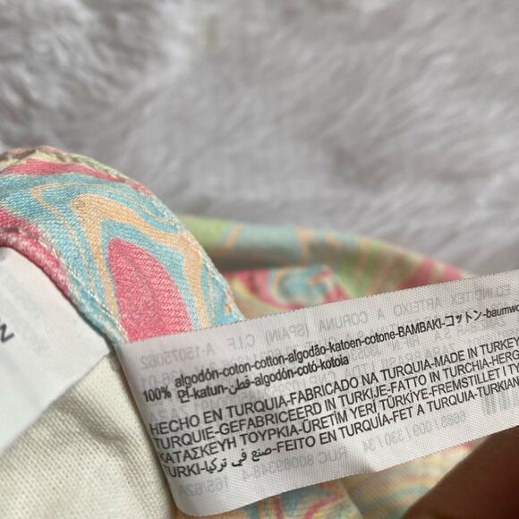 Zara Button Fly Multi Color Shorts Size 4 - Picture 5 of 5